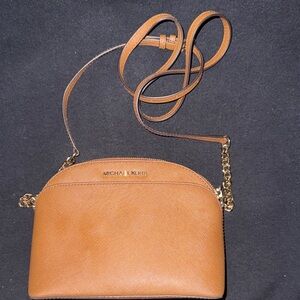 Michael Kors Brown Crossbody Bag with Gold Hardware